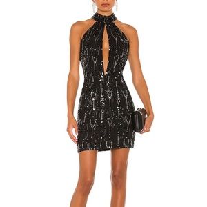 Retrofete NWT Merav sequin mini dress - black size M